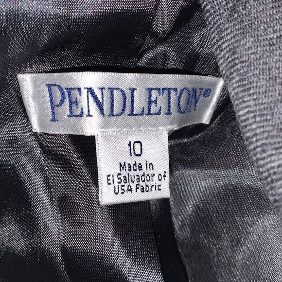 NWT Pendleton Gray Virgin Wool Button Down Blazer Women’s Size 10 - Picture 12 of 14